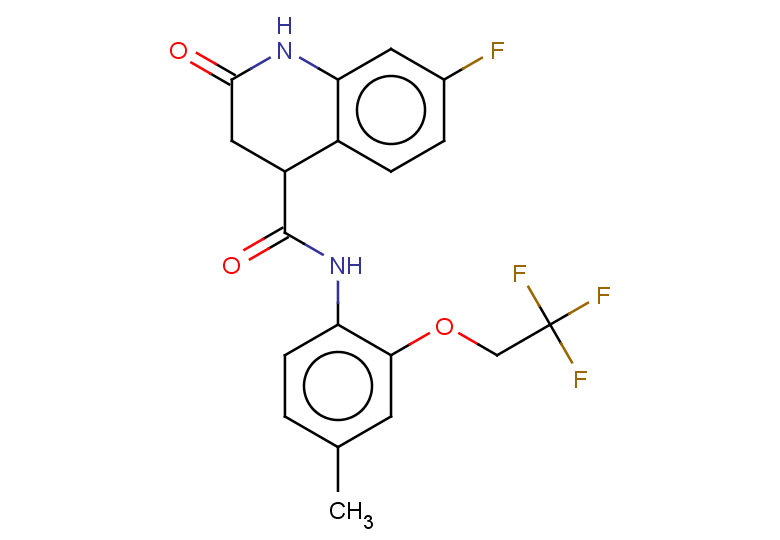 7-fluoro-N-[4-methyl-2-(2,2,2-trifluoroethoxy)phenyl]-2-oxo-1,2,3,4-tetrahydroquinoline-4-carboxamide