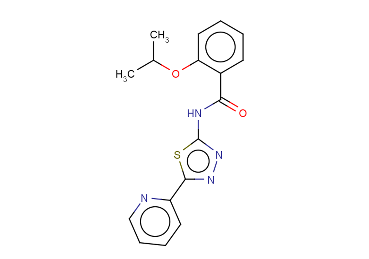 2-(propan-2-yloxy)-N-[5-(pyridin-2-yl)-1,3,4-thiadiazol-2-yl]benzamide