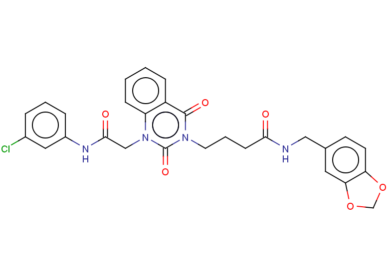 N-[(1,3-dioxaindan-5-yl)methyl]-4-(1-{[(3-chlorophenyl)carbamoyl]methyl}-2,4-dioxo-1,2,3,4-tetrahydroquinazolin-3-yl)butanamide