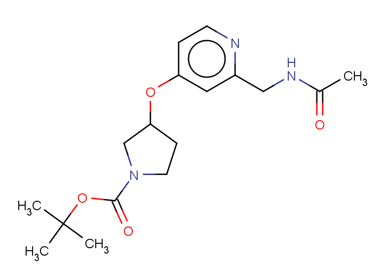 tert-butyl 3-{[2-(acetamidomethyl)pyridin-4-yl]oxy}pyrrolidine-1-carboxylate