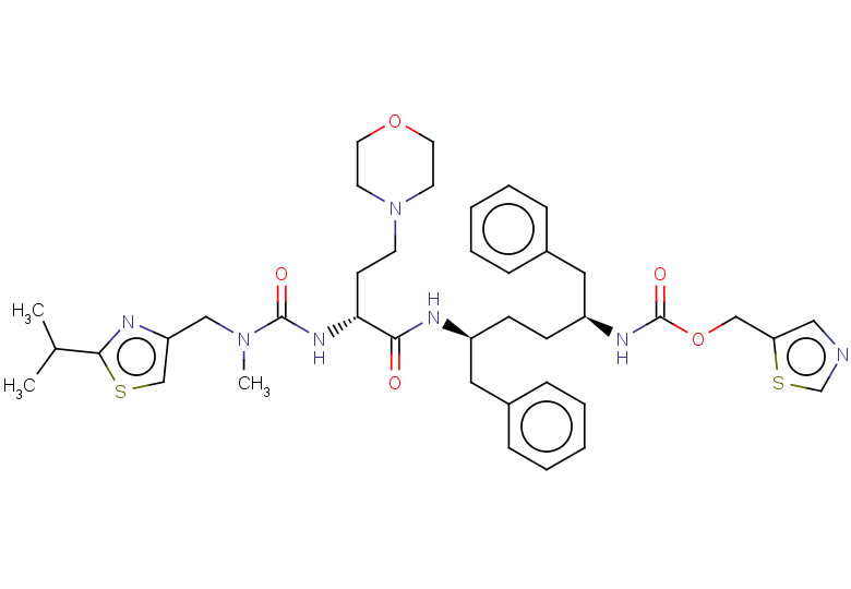 (1,3-thiazol-5-yl)methyl N-[(2S,5S)-5-[(2R)-2-{[methyl({[2-(propan-2-yl)-1,3-thiazol-4-yl]methyl})carbamoyl]amino}-4-(morpholin-4-yl)butanamido]-1,6-diphenylhexan-2-yl]carbamate