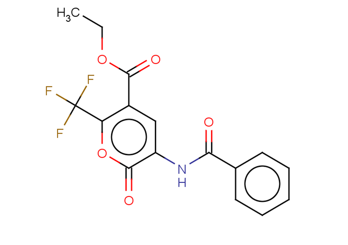 ethyl 3-benzamido-2-oxo-6-(trifluoromethyl)-2H-pyran-5-carboxylate