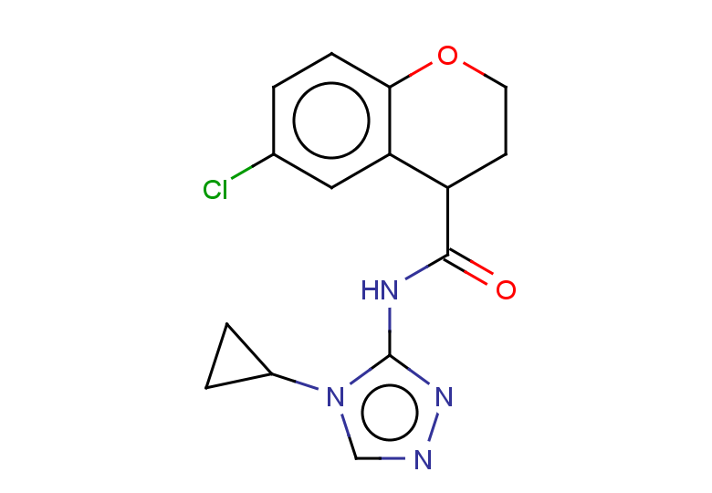 6-chloro-N-(4-cyclopropyl-4H-1,2,4-triazol-3-yl)-3,4-dihydro-2H-1-benzopyran-4-carboxamide
