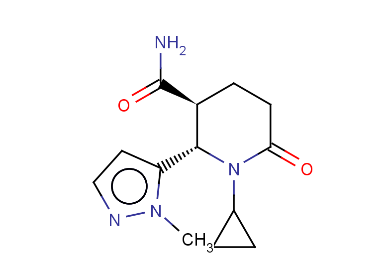 rac-(2R,3R)-1-cyclopropyl-2-(1-methyl-1H-pyrazol-5-yl)-6-oxopiperidine-3-carboxamide, trans