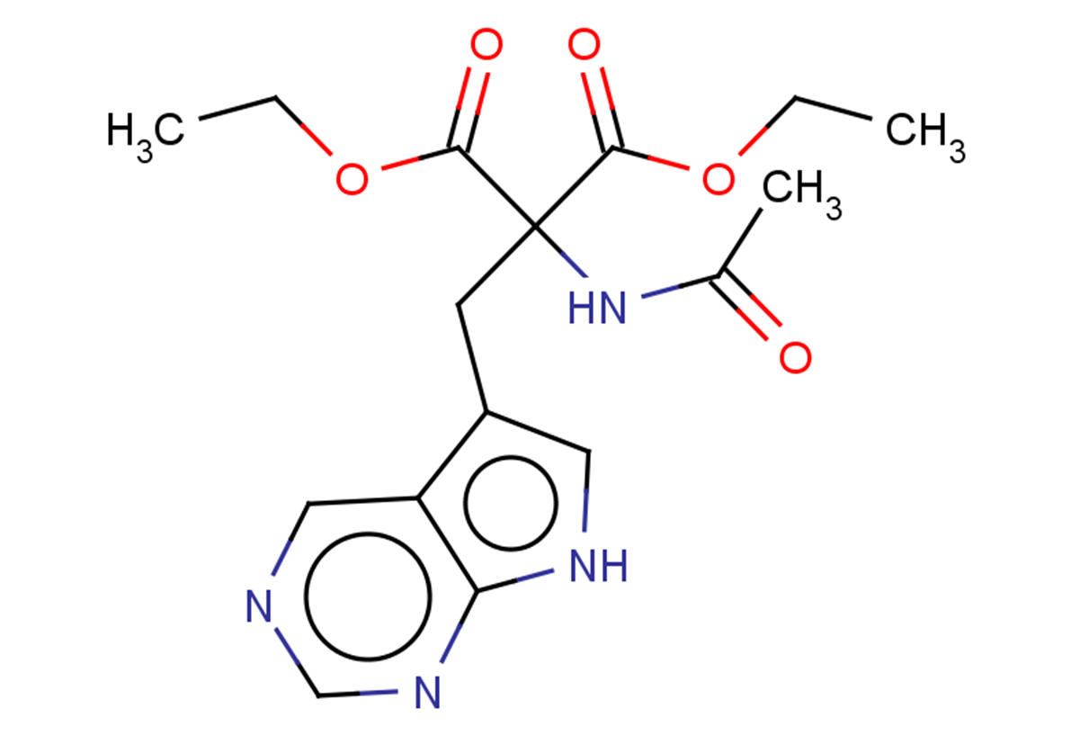 1,3-diethyl 2-acetamido-2-({7H-pyrrolo[2,3-d]pyrimidin-5-yl}methyl)propanedioate