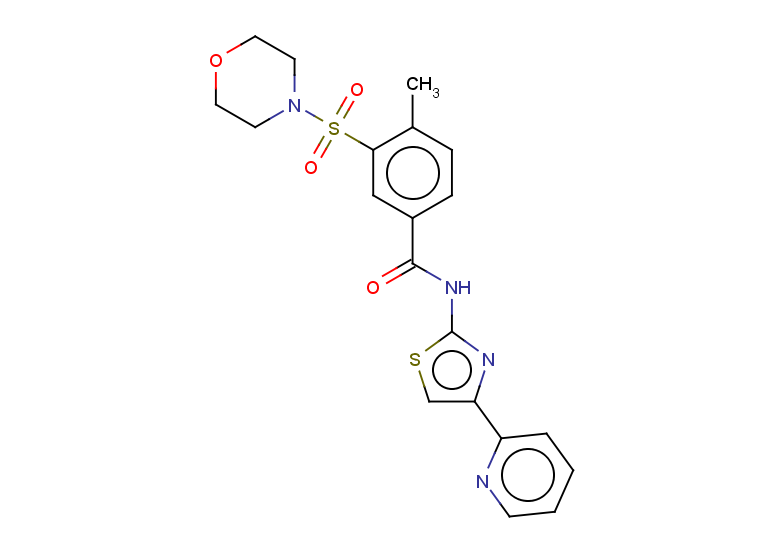 4-methyl-3-(morpholine-4-sulfonyl)-N-[4-(pyridin-2-yl)-1,3-thiazol-2-yl]benzamide