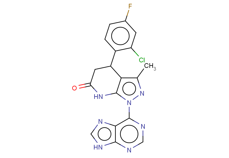 4-(2-chloro-4-fluorophenyl)-3-methyl-1-(9H-purin-6-yl)-1H,4H,5H,6H,7H-pyrazolo[3,4-b]pyridin-6-one