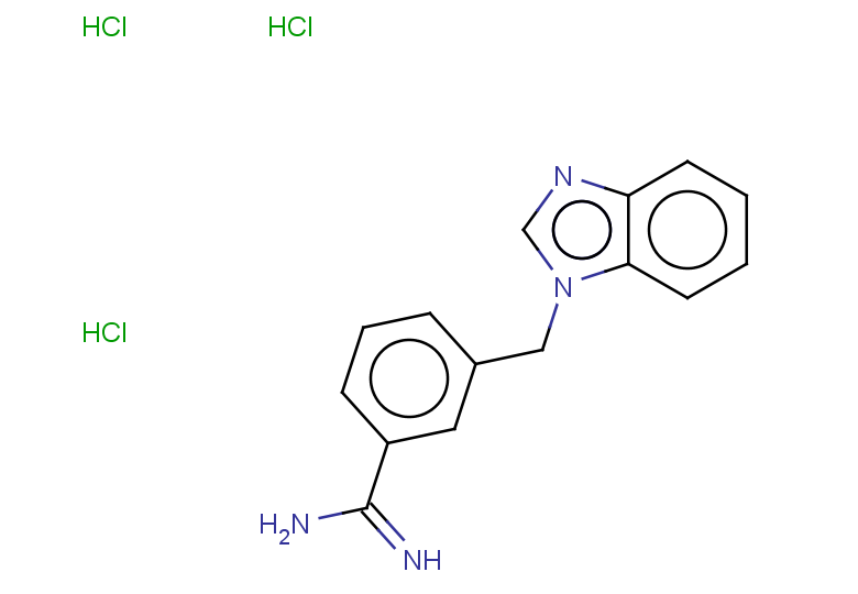 3-(1H-1,3-benzodiazol-1-ylmethyl)benzene-1-carboximidamide trihydrochloride