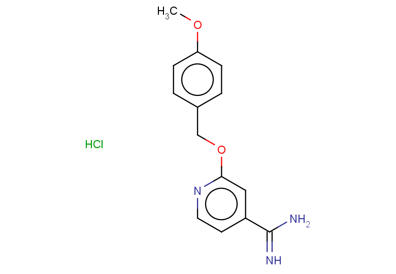 2-[(4-methoxyphenyl)methoxy]pyridine-4-carboximidamide hydrochloride