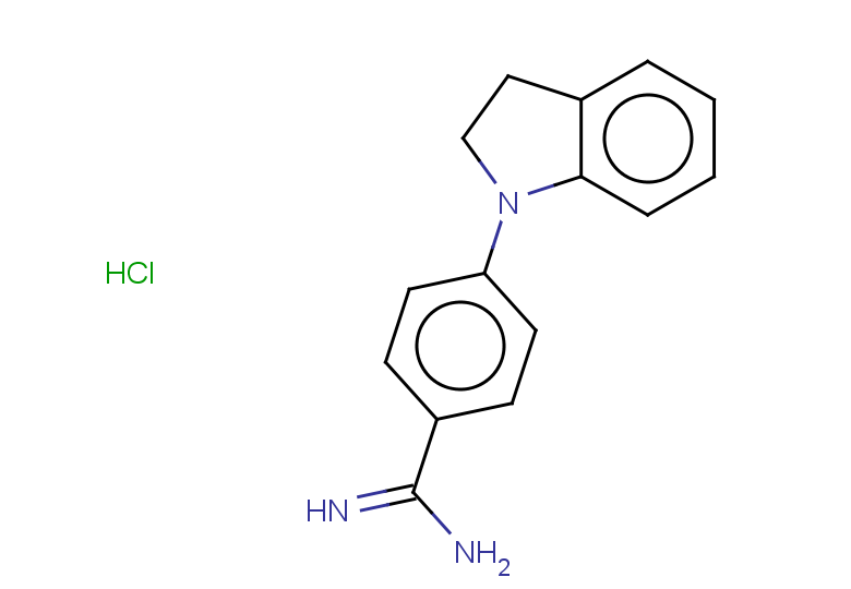4-(2,3-dihydro-1H-indol-1-yl)benzene-1-carboximidamide hydrochloride
