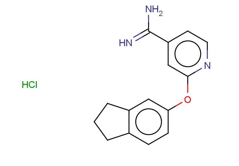 2-(2,3-dihydro-1H-inden-5-yloxy)pyridine-4-carboximidamide hydrochloride