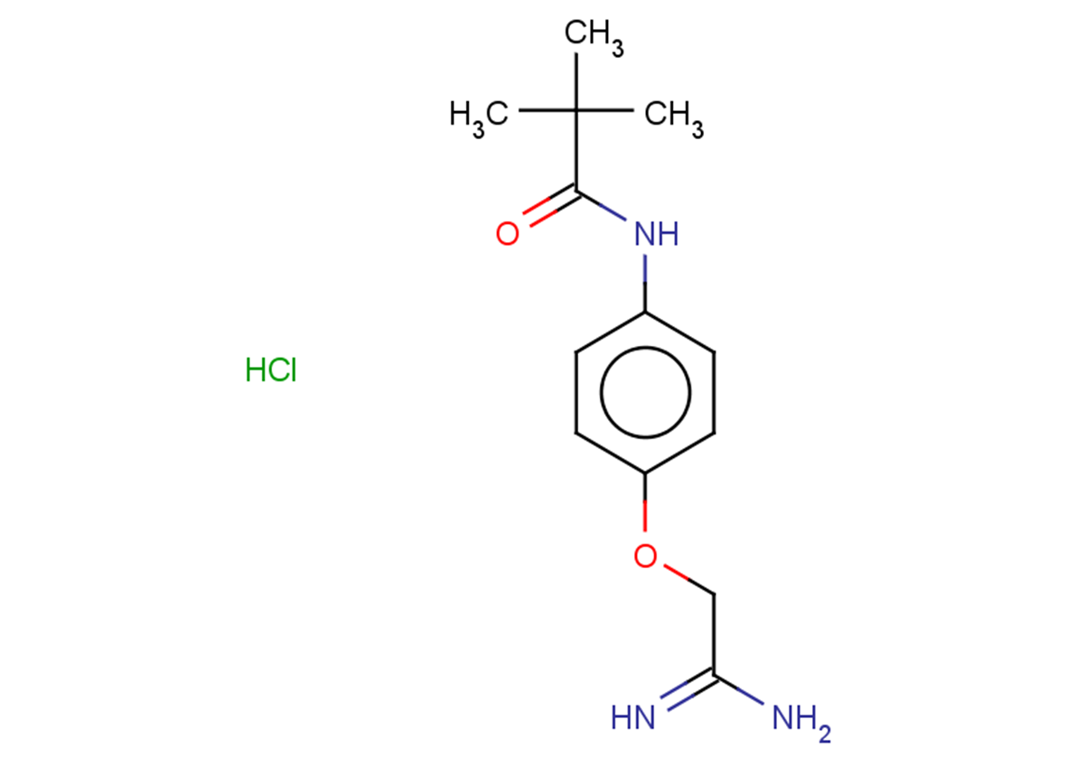 N-[4-(carbamimidoylmethoxy)phenyl]-2,2-dimethylpropanamide hydrochloride