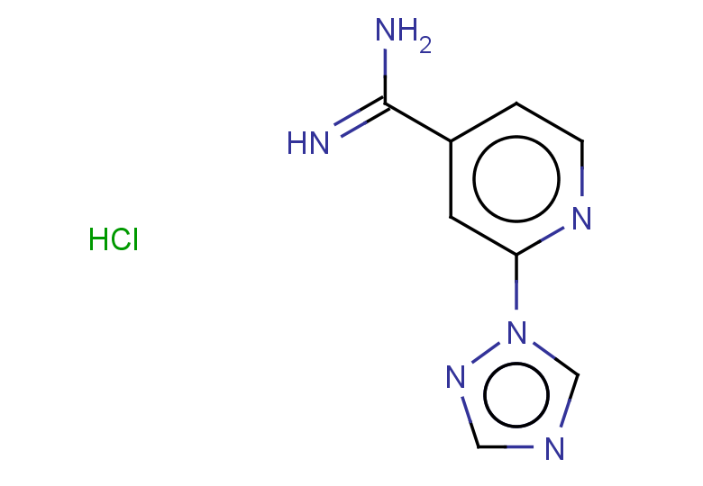 2-(1H-1,2,4-triazol-1-yl)pyridine-4-carboximidamide hydrochloride