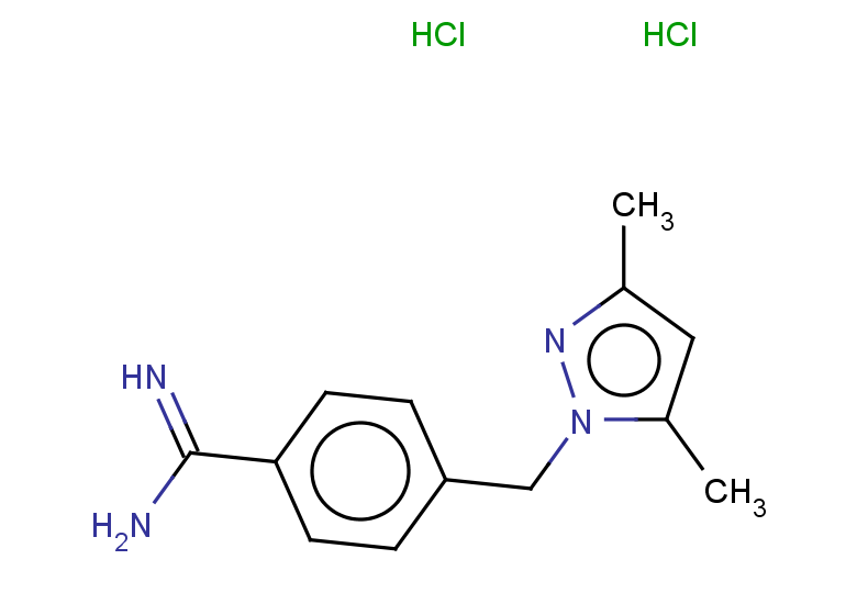 4-[(3,5-dimethyl-1H-pyrazol-1-yl)methyl]benzene-1-carboximidamide dihydrochloride