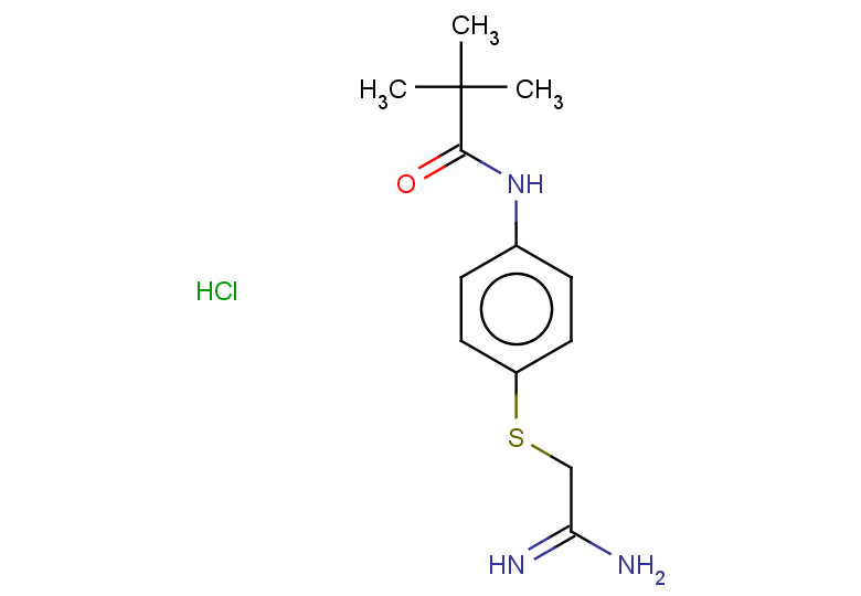 N-{4-[(carbamimidoylmethyl)sulfanyl]phenyl}-2,2-dimethylpropanamide hydrochloride