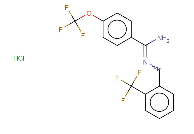 4-(trifluoromethoxy)-N'-{[2-(trifluoromethyl)phenyl]methyl}benzene-1-carboximidamide hydrochloride