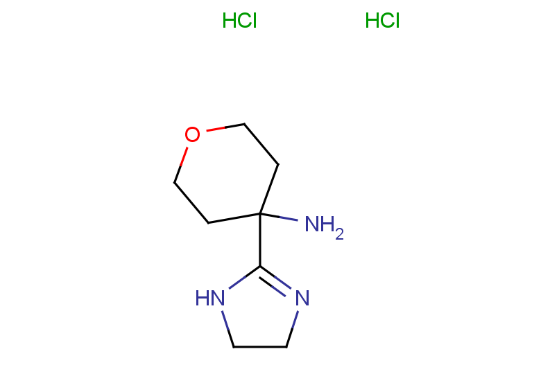 4-(4,5-dihydro-1H-imidazol-2-yl)oxan-4-amine dihydrochloride
