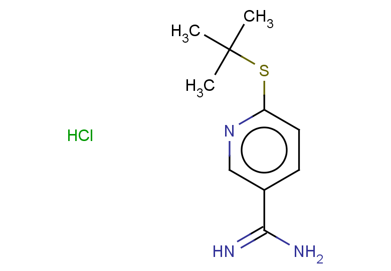6-(tert-butylsulfanyl)pyridine-3-carboximidamide hydrochloride
