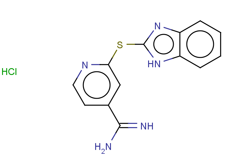 2-(1H-1,3-benzodiazol-2-ylsulfanyl)pyridine-4-carboximidamide hydrochloride