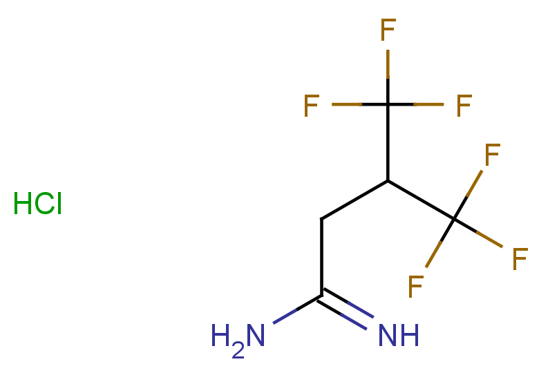 4,4,4-trifluoro-3-(trifluoromethyl)butanimidamide hydrochloride