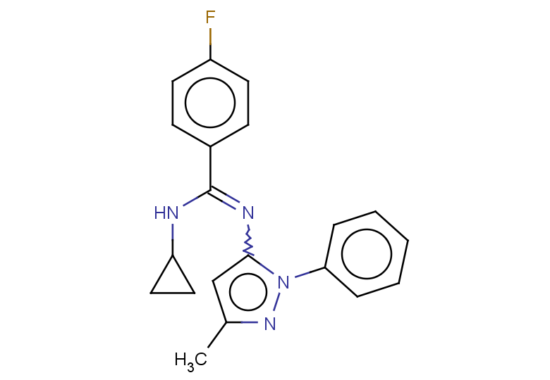 N-cyclopropyl-4-fluoro-N'-(3-methyl-1-phenyl-1H-pyrazol-5-yl)benzene-1-carboximidamide