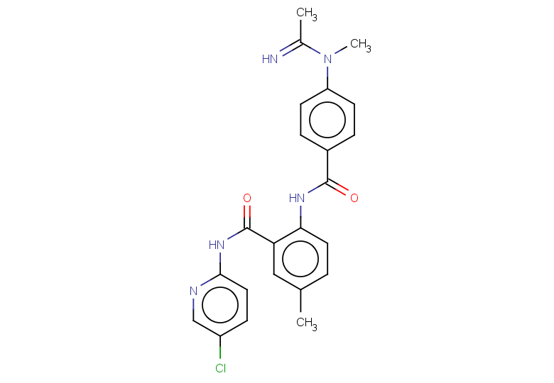 N-(5-chloropyridin-2-yl)-5-methyl-2-[4-(N-methylethanimidamido)benzamido]benzamide