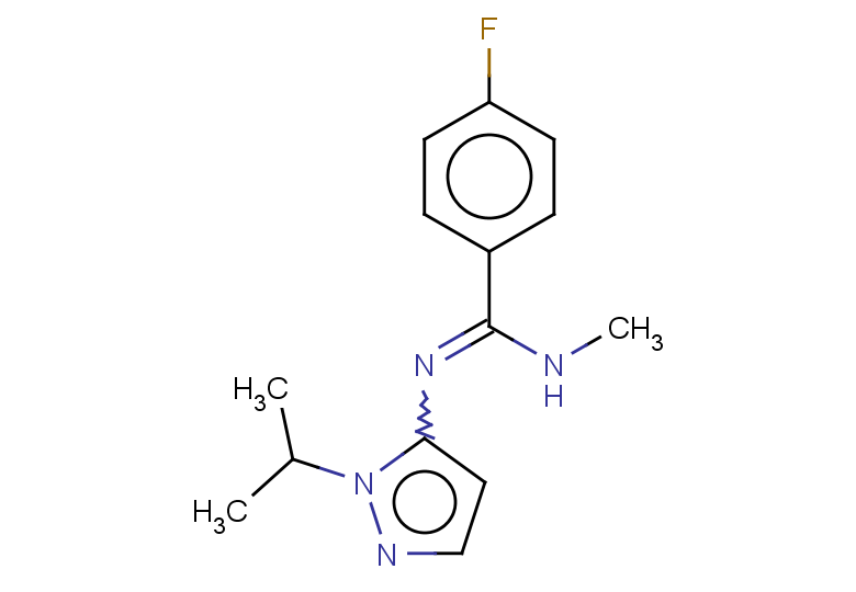 4-fluoro-N-methyl-N'-[1-(propan-2-yl)-1H-pyrazol-5-yl]benzene-1-carboximidamide