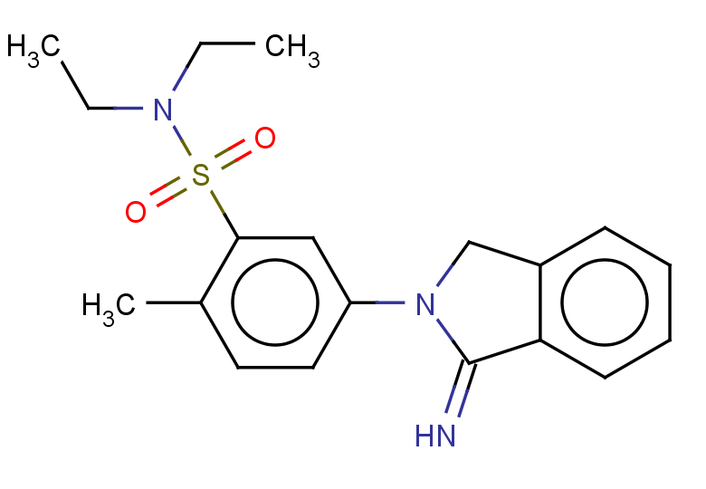 N,N-diethyl-5-(1-imino-2,3-dihydro-1H-isoindol-2-yl)-2-methylbenzene-1-sulfonamide