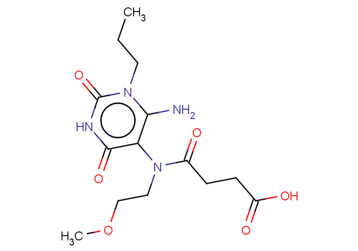3-[(6-amino-2,4-dioxo-1-propyl-1,2,3,4-tetrahydropyrimidin-5-yl)(2-methoxyethyl)carbamoyl]propanoic acid