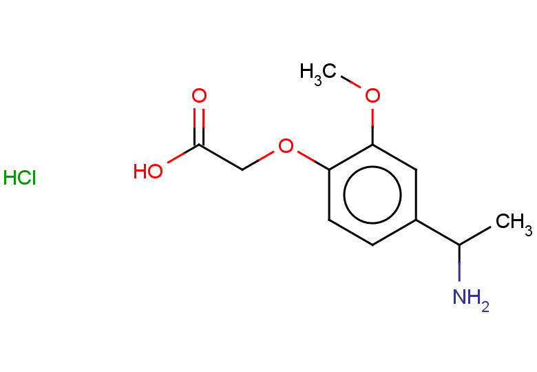 2-[4-(1-aminoethyl)-2-methoxyphenoxy]acetic acid hydrochloride