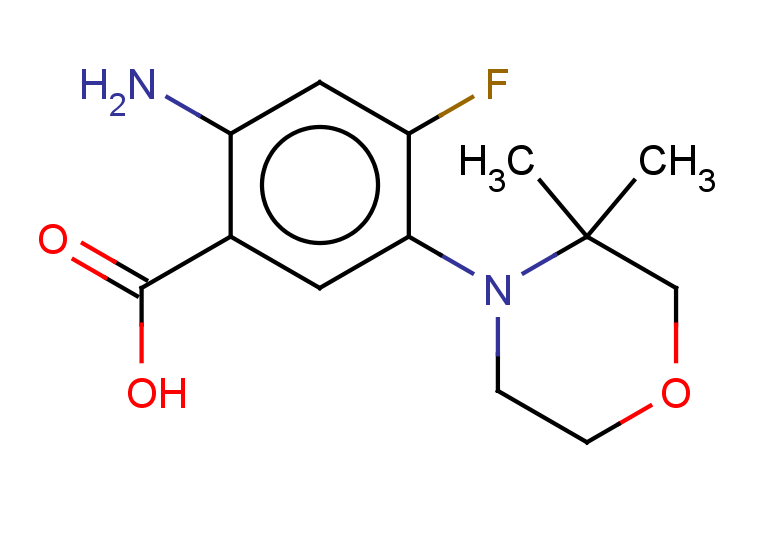 2-amino-5-(3,3-dimethylmorpholin-4-yl)-4-fluorobenzoic acid