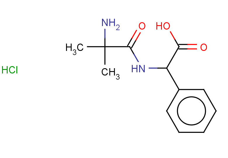 2-(2-amino-2-methylpropanamido)-2-phenylacetic acid hydrochloride