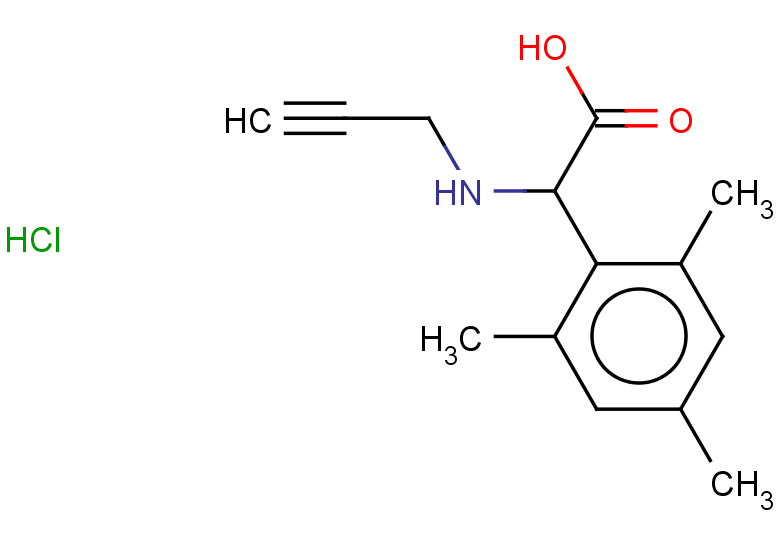 2-[(prop-2-yn-1-yl)amino]-2-(2,4,6-trimethylphenyl)acetic acid hydrochloride