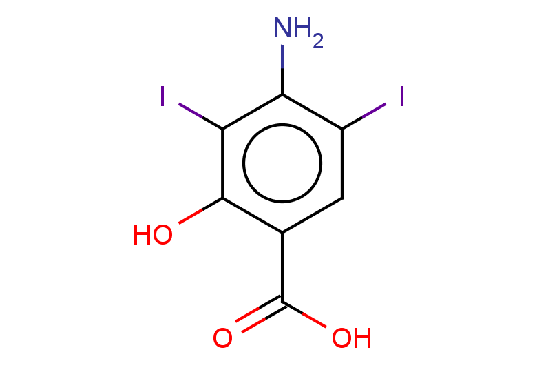4-amino-2-hydroxy-3,5-diiodobenzoic acid