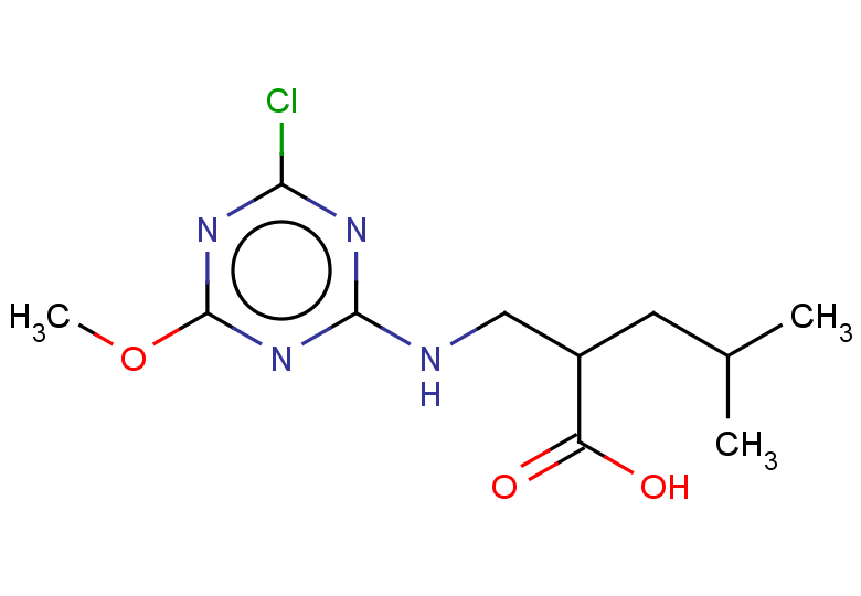 2-{[(4-chloro-6-methoxy-1,3,5-triazin-2-yl)amino]methyl}-4-methylpentanoic acid