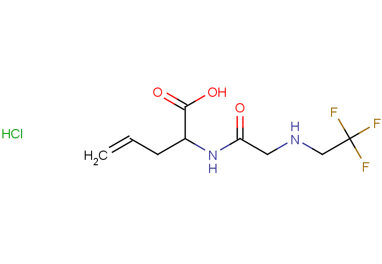 2-{2-[(2,2,2-trifluoroethyl)amino]acetamido}pent-4-enoic acid hydrochloride