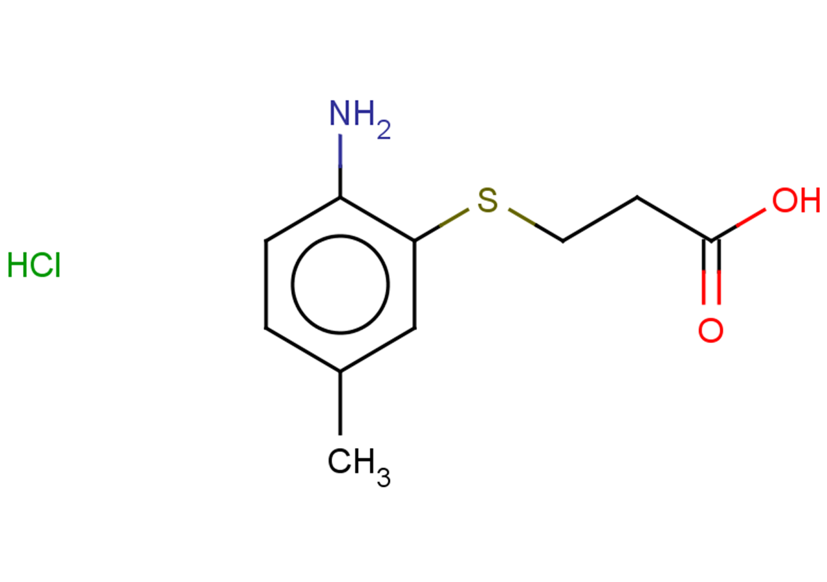 3-[(2-amino-5-methylphenyl)sulfanyl]propanoic acid hydrochloride