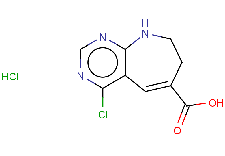 4-chloro-7H,8H,9H-pyrimido[4,5-b]azepine-6-carboxylic acid hydrochloride
