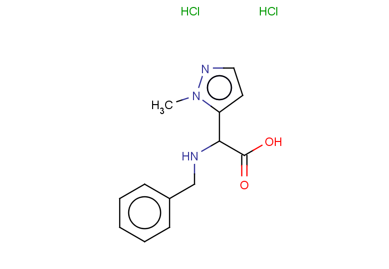 2-(benzylamino)-2-(1-methyl-1H-pyrazol-5-yl)acetic acid dihydrochloride