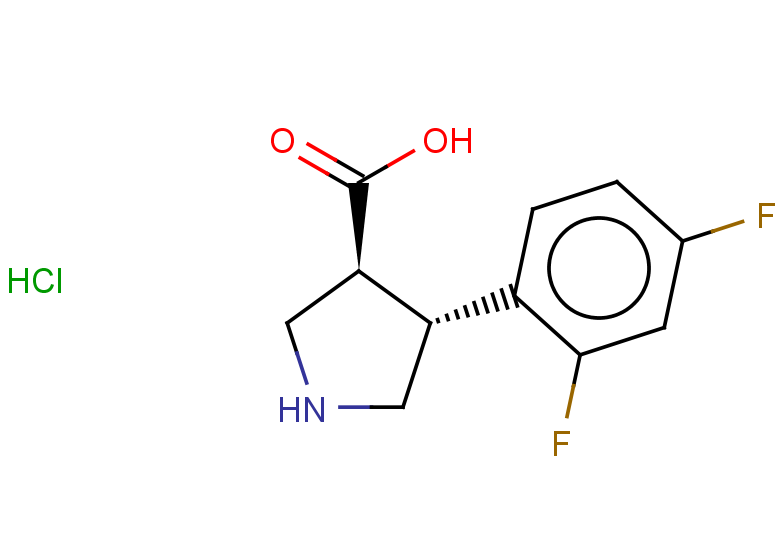 rac-(3R,4S)-4-(2,4-difluorophenyl)pyrrolidine-3-carboxylic acid hydrochloride, trans