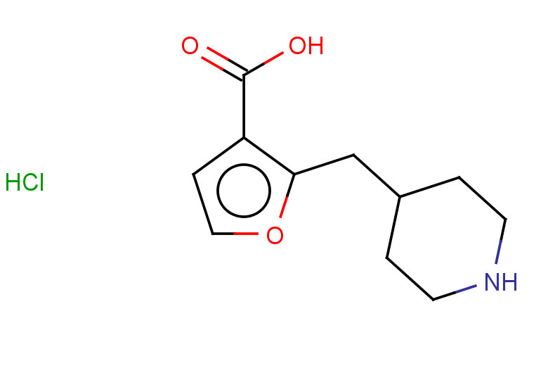 2-[(piperidin-4-yl)methyl]furan-3-carboxylic acid hydrochloride