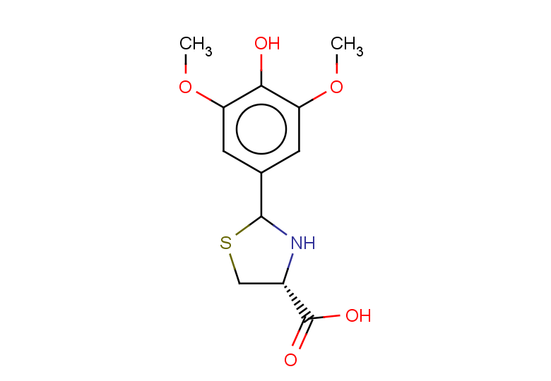(4R)-2-(4-hydroxy-3,5-dimethoxyphenyl)-1,3-thiazolidine-4-carboxylic acid