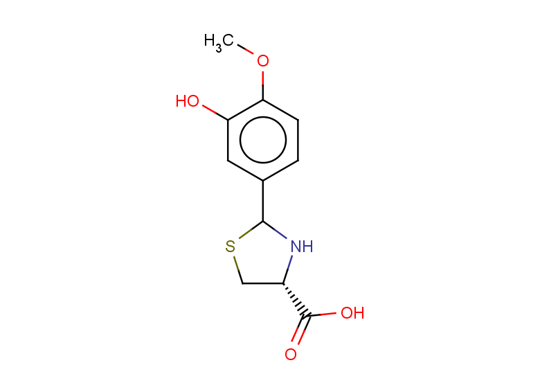 (4R)-2-(3-hydroxy-4-methoxyphenyl)-1,3-thiazolidine-4-carboxylic acid
