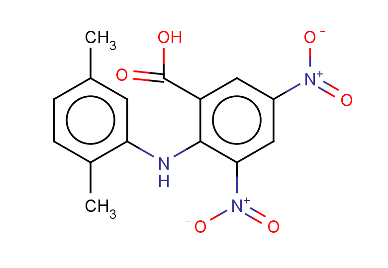 2-[(2,5-dimethylphenyl)amino]-3,5-dinitrobenzoic acid