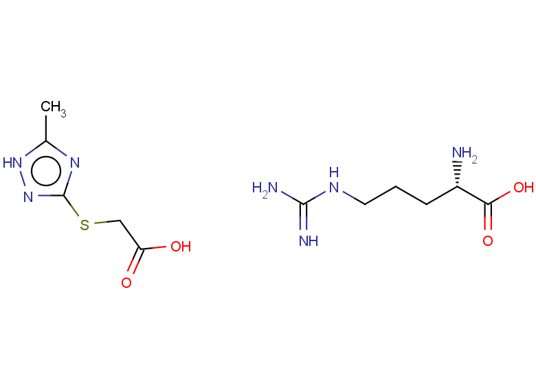 (2S)-2-amino-5-carbamimidamidopentanoic acid, 2-[(5-methyl-1H-1,2,4-triazol-3-yl)sulfanyl]acetic acid