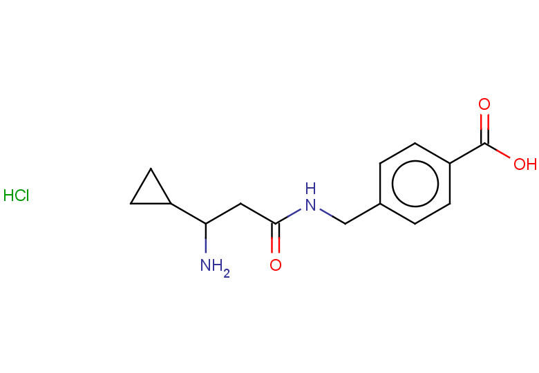 4-[(3-amino-3-cyclopropylpropanamido)methyl]benzoic acid hydrochloride