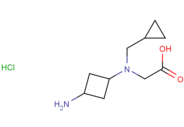 2-[(3-aminocyclobutyl)(cyclopropylmethyl)amino]acetic acid hydrochloride