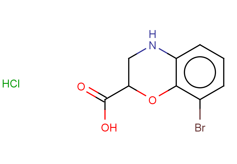 8-bromo-3,4-dihydro-2H-1,4-benzoxazine-2-carboxylic acid hydrochloride