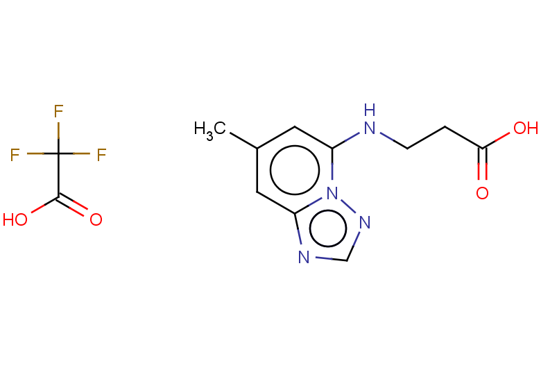 3-({7-methyl-[1,2,4]triazolo[1,5-a]pyridin-5-yl}amino)propanoic acid, trifluoroacetic acid