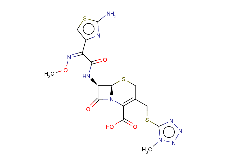 (6R,7R)-7-[(2Z)-2-(2-amino-1,3-thiazol-4-yl)-2-(methoxyimino)acetamido]-3-{[(1-methyl-1H-1,2,3,4-tetrazol-5-yl)sulfanyl]methyl}-8-oxo-5-thia-1-azabicyclo[4.2.0]oct-2-ene-2-carboxylic acid